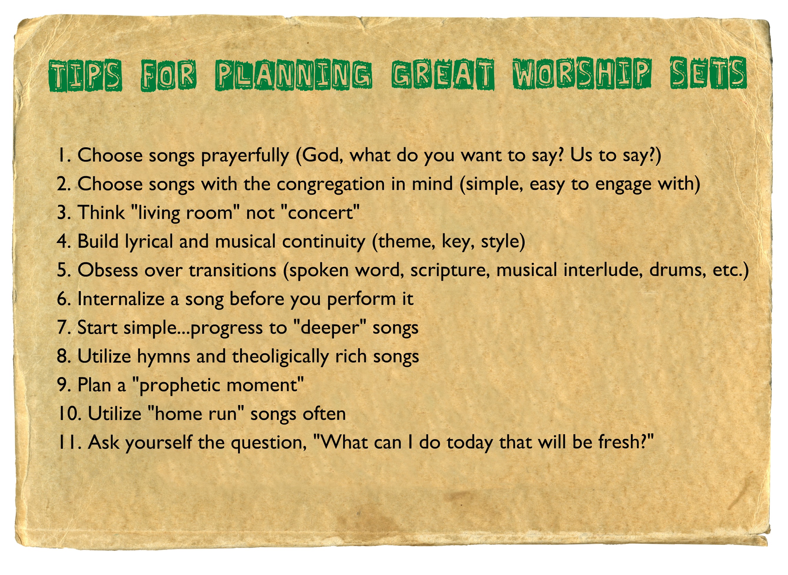 Worship Sets